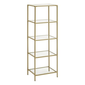 Polica za knjige GLASY 40x125x30 cm zlatna