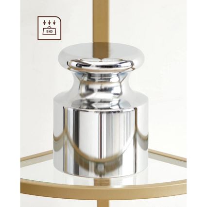 Polica za knjige GLASY zlatna