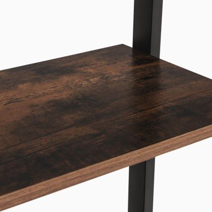 Polica za knjige NAVARO braon/crna