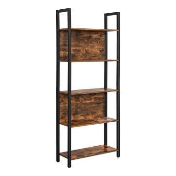 Polica za knjige NAVARO braon/crna