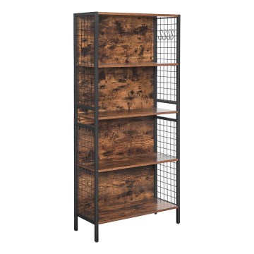 Polica za knjige NAVARO braon/crna