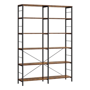 Polica za knjige NAVARO braon/crna