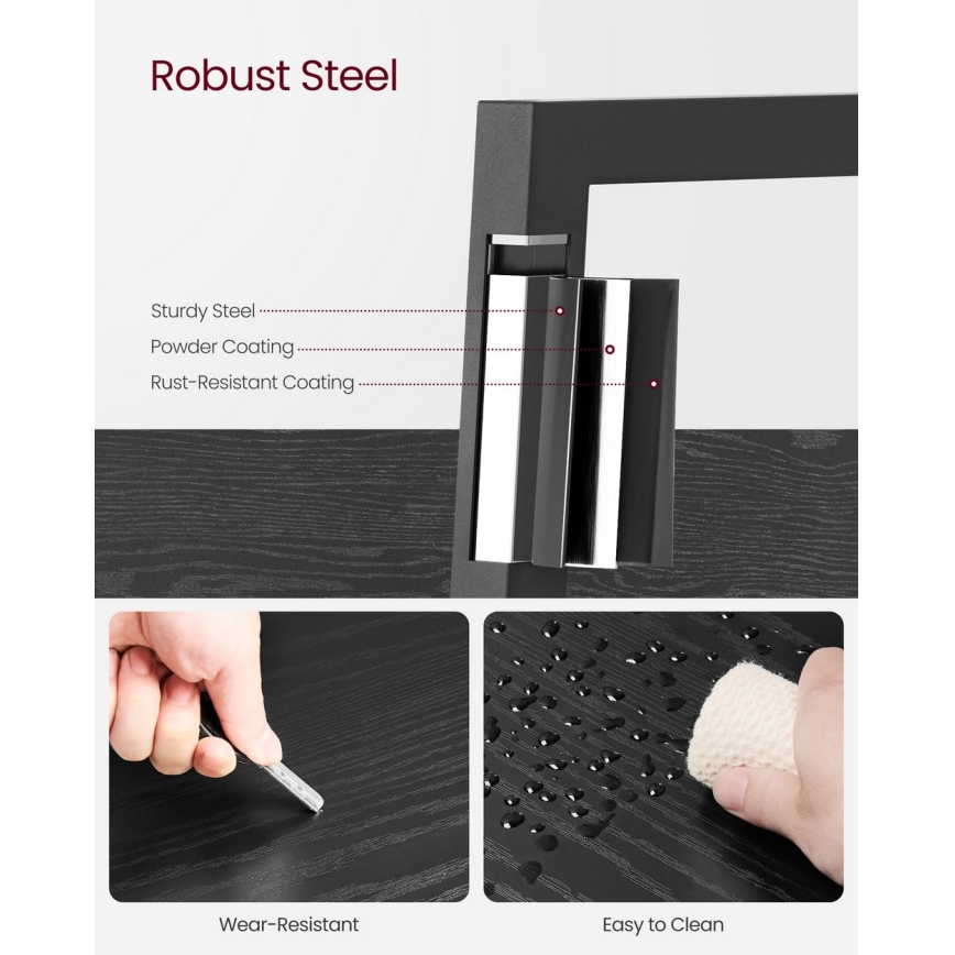 Polica za knjige NAVARO crna