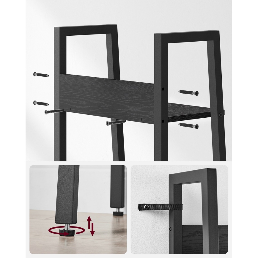 Polica za knjige NAVARO crna