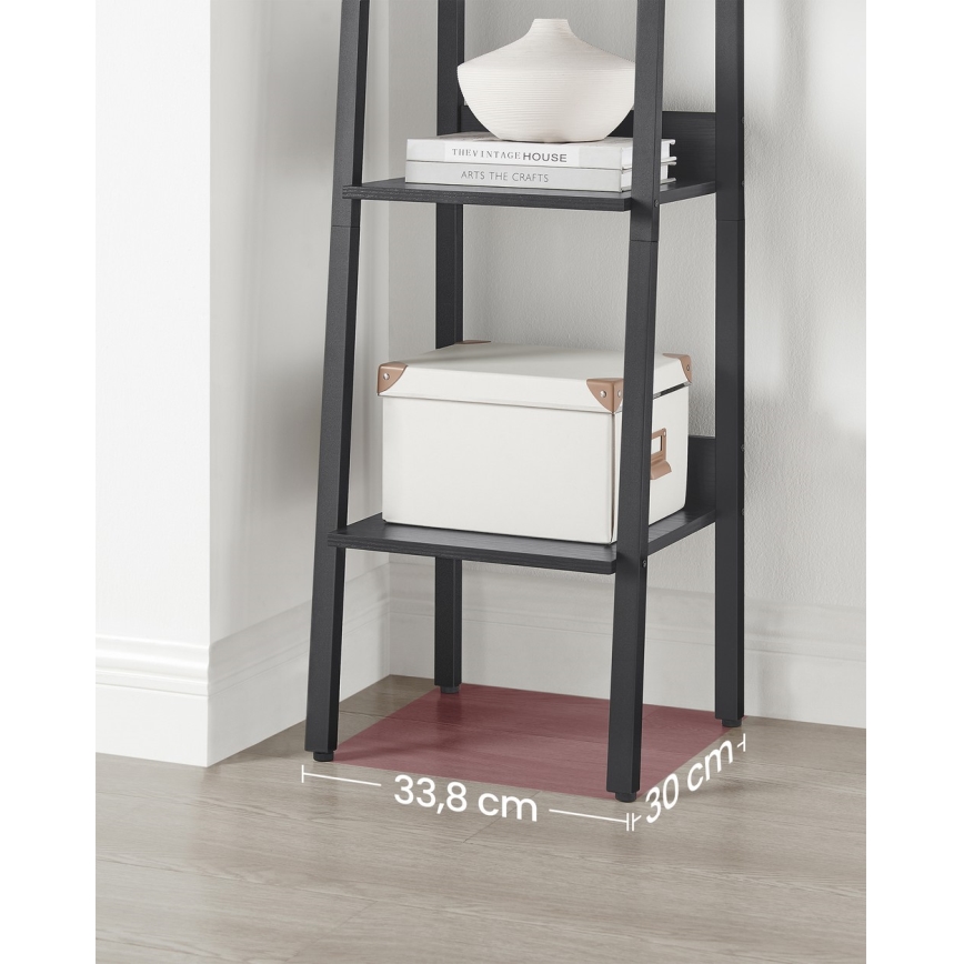 Polica za knjige NAVARO crna