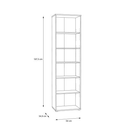 Polica za knjige URAN — hrast artisan