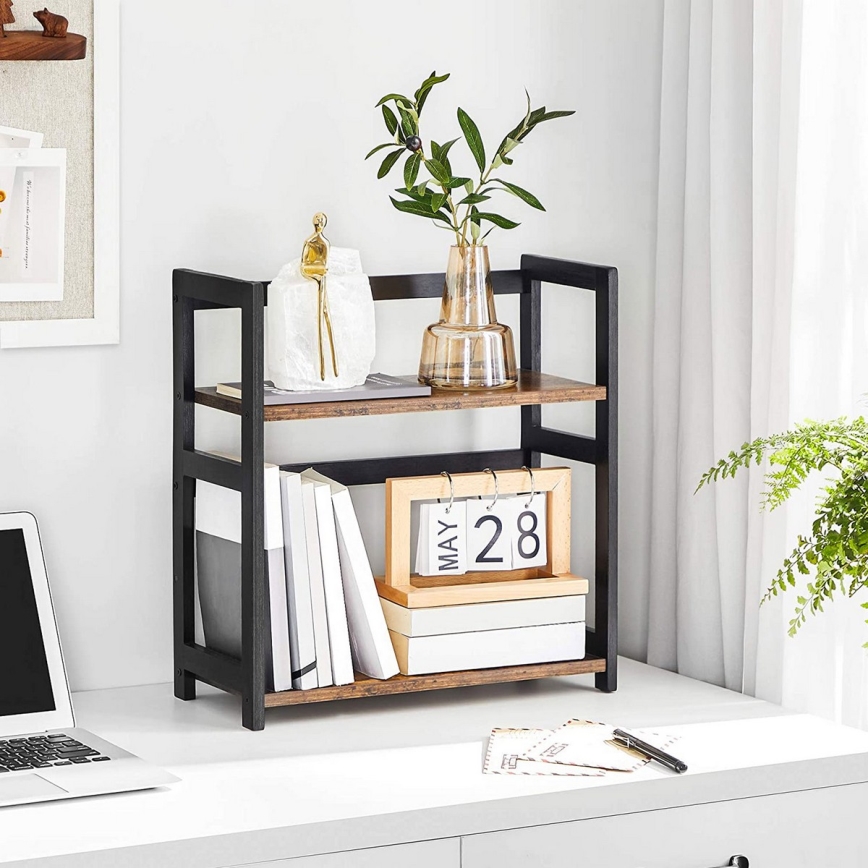Polica za odlaganje MARGE braon/crna