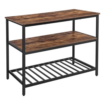 Polićni regal za kuhinju MARGE braon/crna