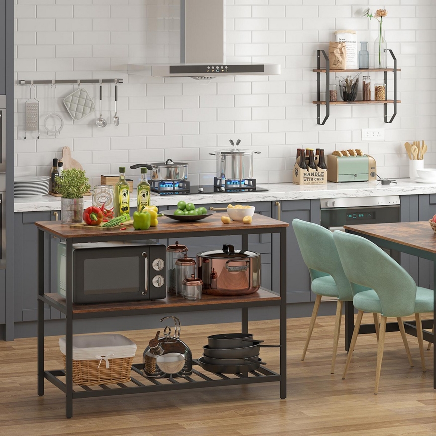 Polićni regal za kuhinju MARGE braon/crna