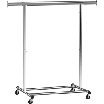 Pomerivi stajaći stalak za odeću LINEA, srebrne boje
