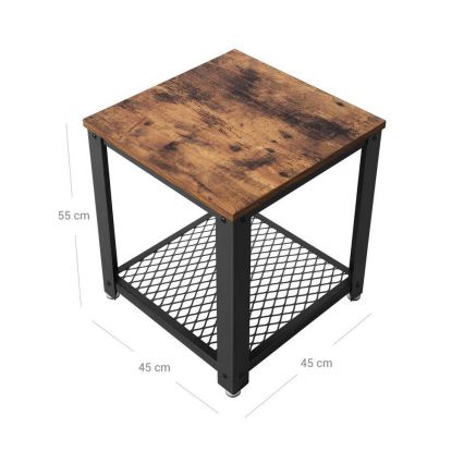 Pomoćni sto ELDUR braon/crni