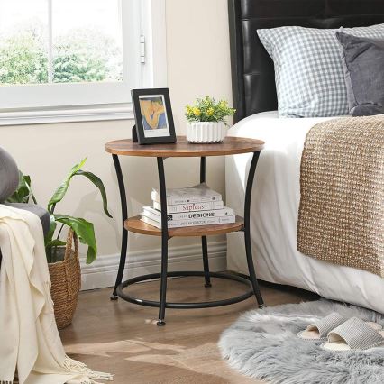 Pomoćni stočić ELDUR, braon/crna