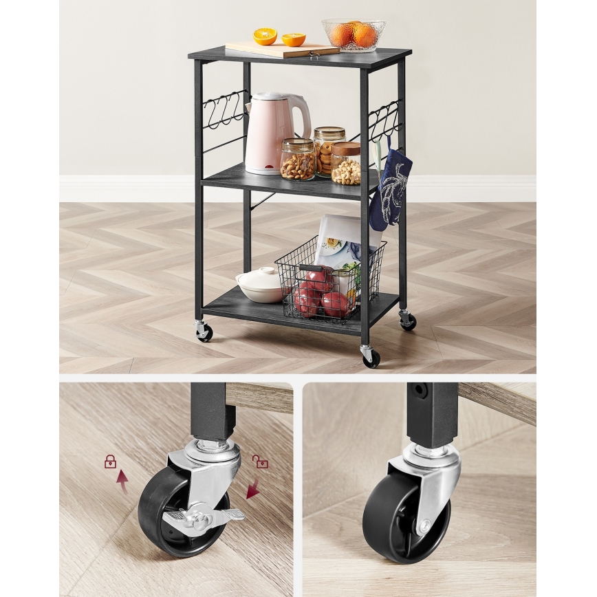 Poslužni stočić MARGE crni