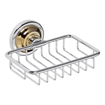 Posuda za sapun 14x6,5 cm srebrna/zlatna