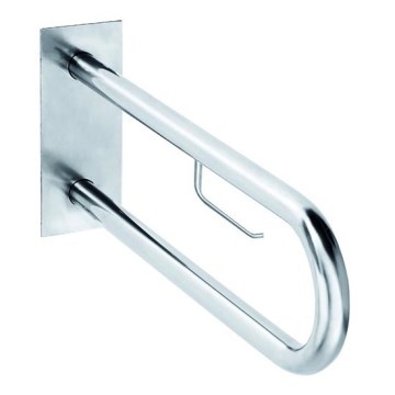 Potporni rukohvat 10x25 cm, nerđajući čelik/srebran