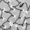 Poveziva girlanda 100×LED, 10 m, IP44 — hladna bela svetlost, crna