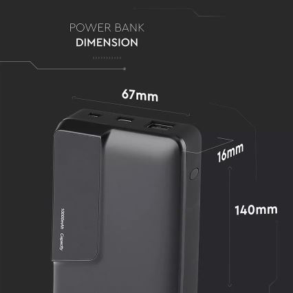 Power Bank sa displejem 10000mAh/3,7V crna