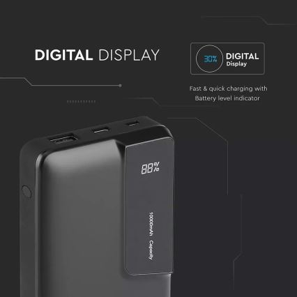 Power Bank sa displejem 10000mAh/3,7V crna