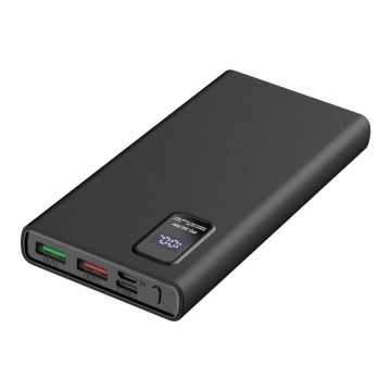 Power bank sa LED displejem Power Delivery 10000 mAh 3,7 V crna