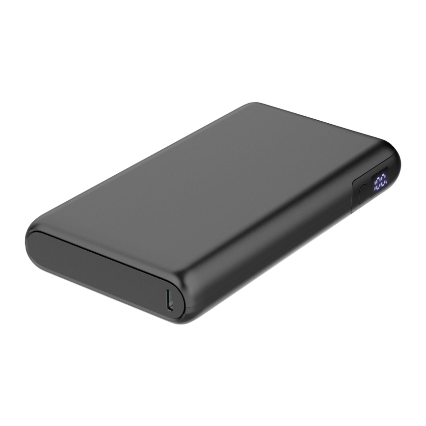 Power bank sa LED displejem Power Delivery 30000 mAh/100W/3,7V crna