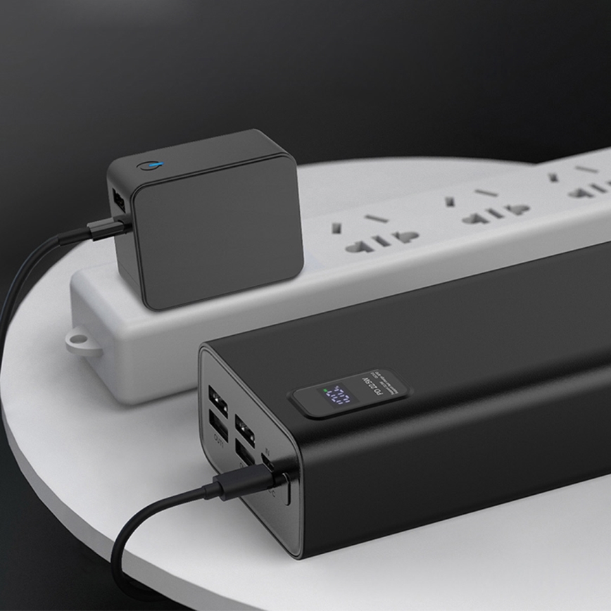 Power bank sa LED displejom Power Delivery 30000 mAh 3,7V crna
