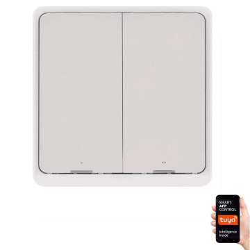 Prekidač sa 2 tastera GoSmart 1xCR2430 Tuya bela