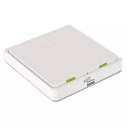 Prekidač sa 2 tastera GoSmart 1xCR2430 Tuya bela