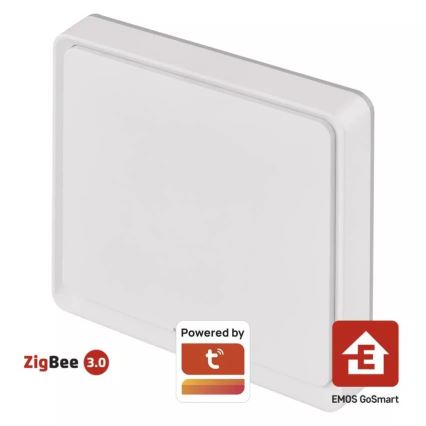 Prekidač sa jednim tasterom GoSmart 1xCR2430 Tuya, beo