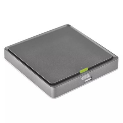 Prekidač sa jednim tasterom GoSmart 1xCR2430 Tuya crna