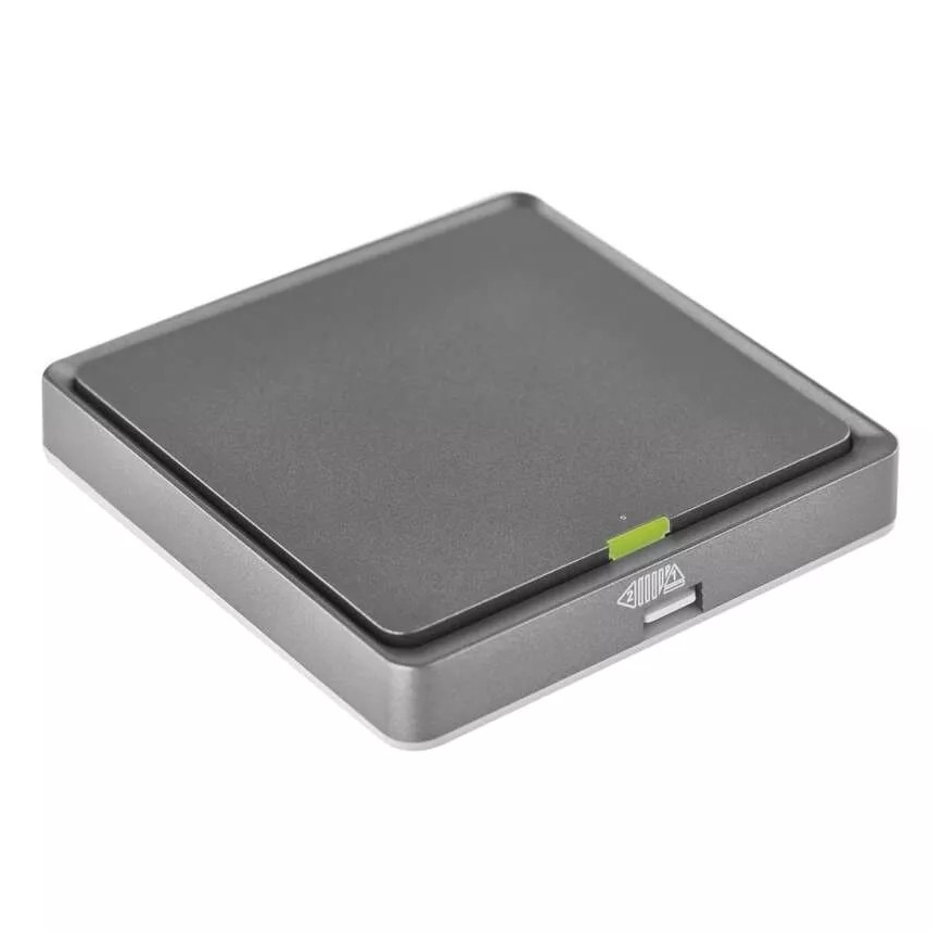 Prekidač sa jednim tasterom GoSmart 1xCR2430 Tuya crna