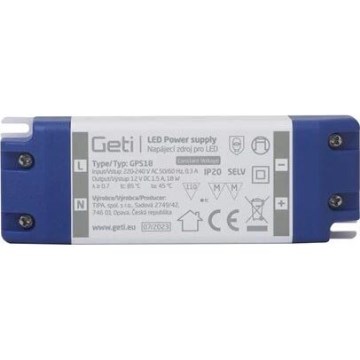 Prekidačko napajanje za LED trake 18 W/12 V, IP20