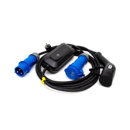 Prenosna punjačka za električne automobile EV/PHEV AC Type 2 32A/230V 7,4kW IP55 5m + adapter 230V 3,7kW + futrola