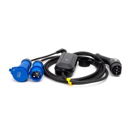 Prenosna punjačka za električne automobile EV/PHEV AC Type 2 32A/230V 7,4kW IP55 5m + adapter 230V 3,7kW + futrola