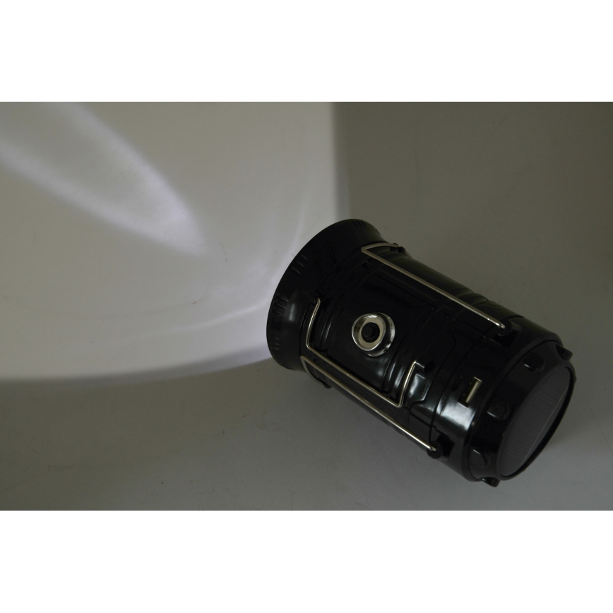 Prenosiva solarna LED lampa LED/1200mAh crna