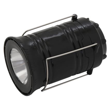 Prenosiva solarna LED lampa LED/1200mAh crna