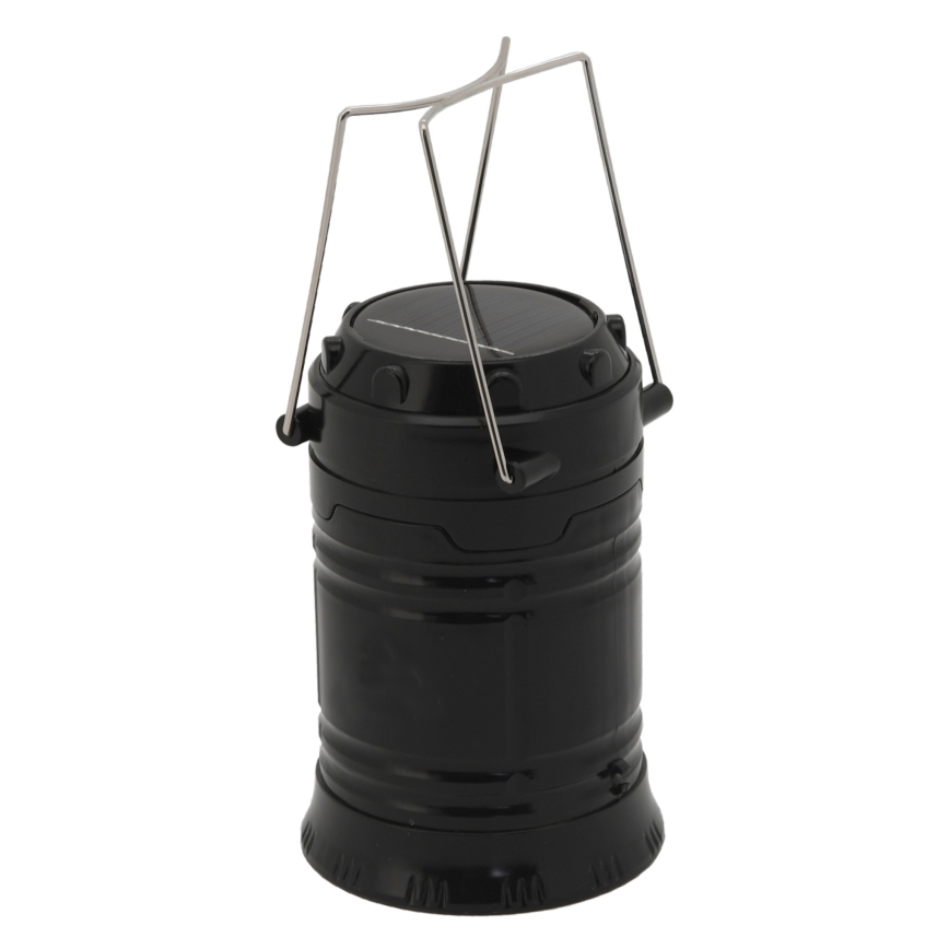 Prenosiva solarna LED lampa LED/1200mAh crna