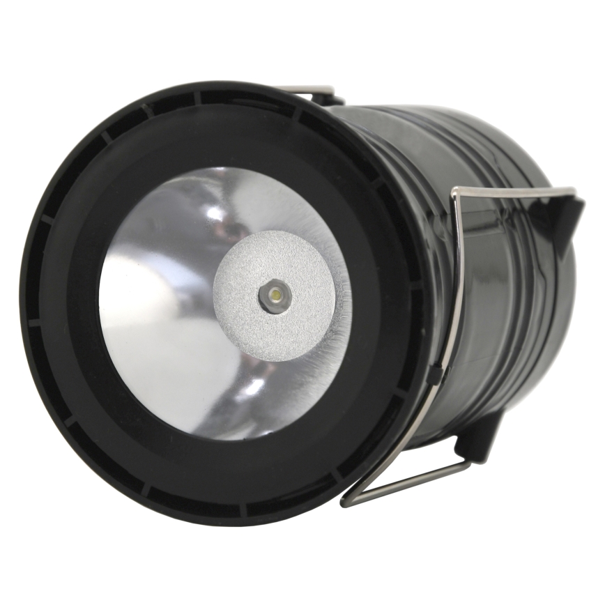 Prenosiva solarna LED lampa LED/1200mAh crna