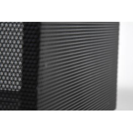 Prenosivo ognjište za drva sa rešetkom — crno