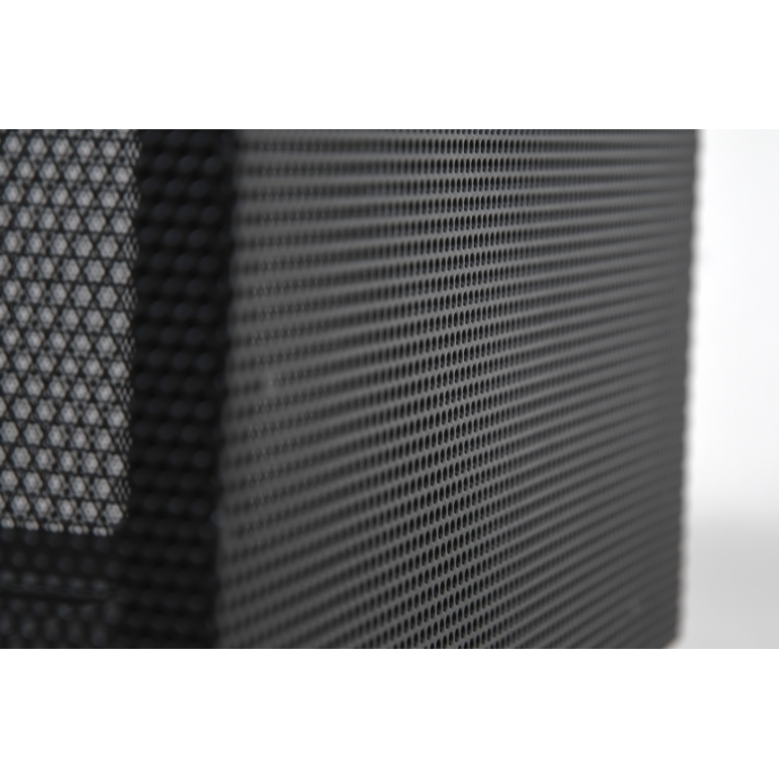 Prenosivo ognjište za drva sa rešetkom — crno