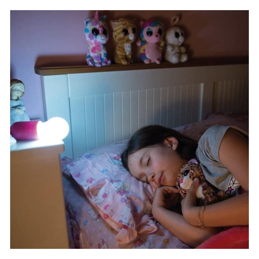 Prenosna LED lampa LED/1W/3xAAA ružičasta