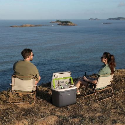 Prenosni auto-frižider sa funkcijom grejanja 27 l 230V/12V/24V sivi