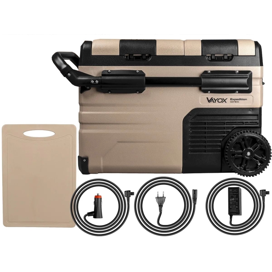 Prenosni auto-frižider sa LCD ekranom, 39 l, 230V/12V/24V, braon