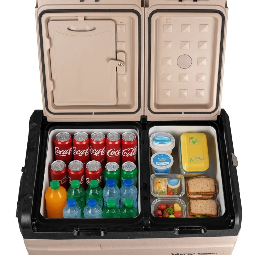 Prenosni auto frižider sa LCD ekranom 39 l 230V/12V/24V braon