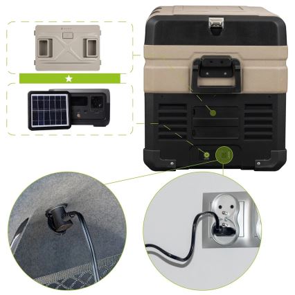 Prenosni auto frižider sa LCD ekranom 39 l 230V/12V/24V braon