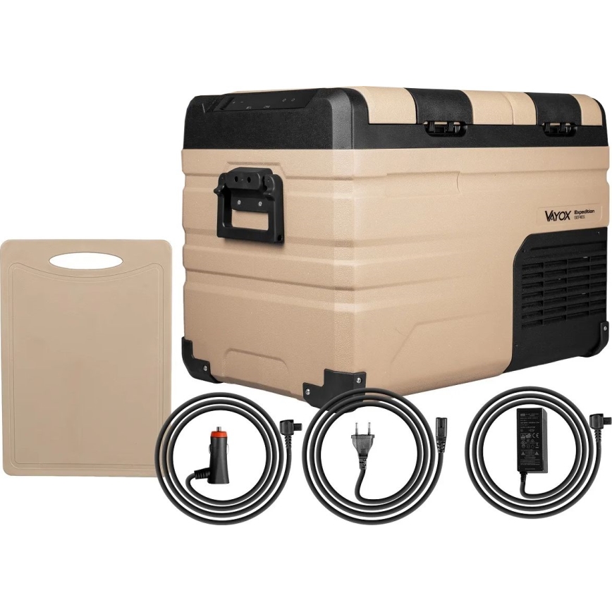 Prenosni auto frižider sa LCD ekranom 39 l 230V/12V/24V braon