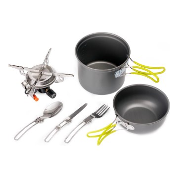 Prenosni kamperski plinski šporet sa priborom