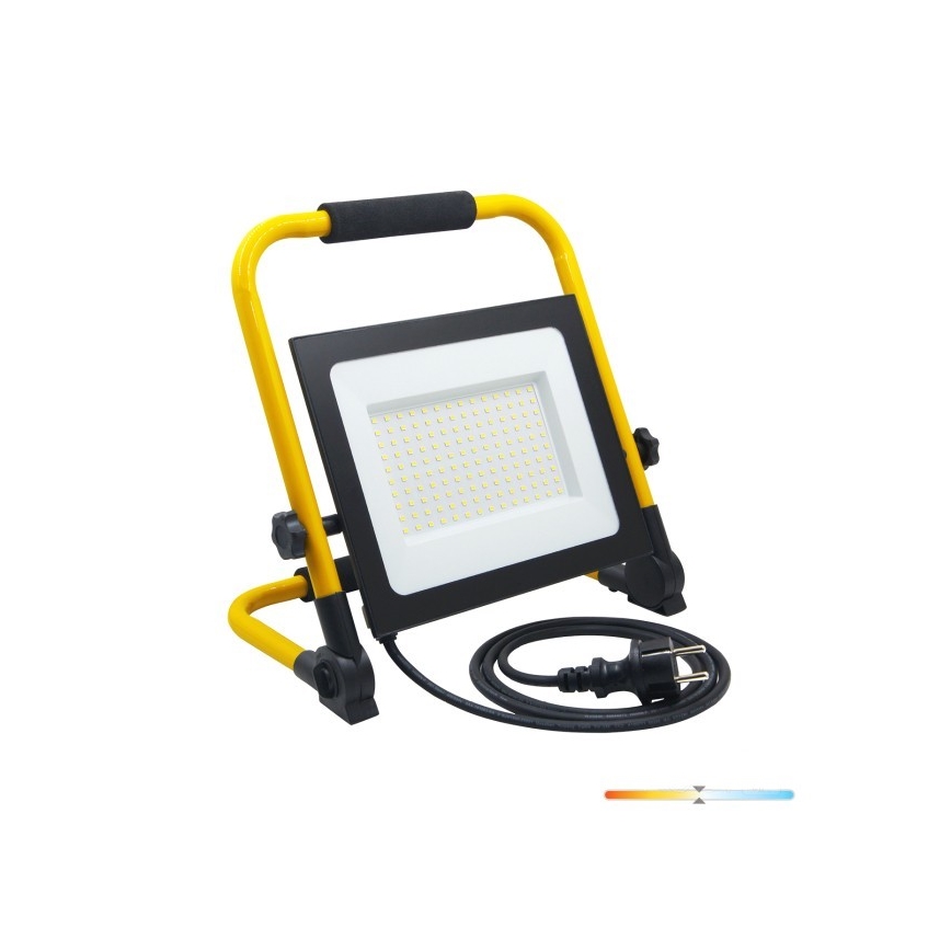 Prenosni LED reflektor TIGRA LED/100W/4000K IP54 crna/žuta