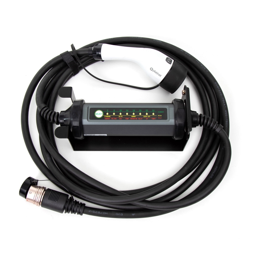 Prenosni punjač za električne automobile sa 4 Type 2 adaptera, 32A/480V, 22 kW, 5 m, IP67