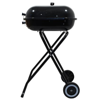 Prenosni roštilj na drveni ugalj, crni