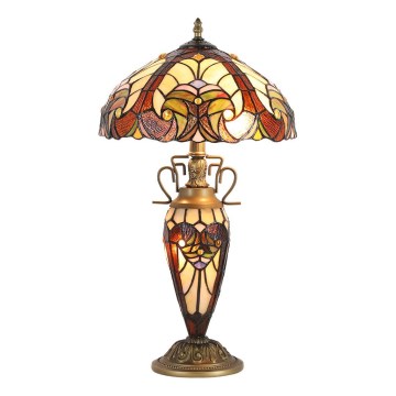 Prezent 1702 - Stona lampa TIFFANY 2xE27/60W + 1xE14/7W/230V